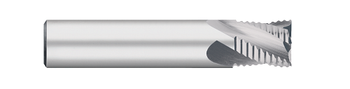 0.5000" (1/2) Cutter DIA x 0.6250" (5/8) Length of Cut Carbide Fine Pitch Square Rougher, 4 Flutes, Uncoated  TITAN USA  SKU TITUS1-TC20332