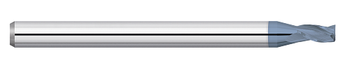 0.0450" Cutter DIA x 0.1350" Length of Cut Carbide Square End Mill, 3 Flutes, AlTiN Coated