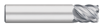 0.2500" (1/4) Cutter DIA x 0.0200" Radius x 0.5000" (1/2) Length of Cut Carbide Corner Radius End Mill, 5 Flutes, Uncoated  TITAN USA  SKU TITUS1-TC61616