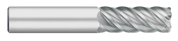 0.1250" (1/8) Cutter DIA x 0.0100" Radius x 0.5000" (1/2) Length of Cut Carbide Corner Radius End Mill, 5 Flutes, Uncoated  TITAN USA  SKU TITUS1-TC63808