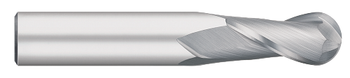 0.0625" (1/16) Cutter DIA x 0.1875" (3/16) Length of Cut Carbide Ball End Mill, 2 Flutes, Uncoated