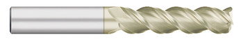 0.2500" (1/4) Cutter DIA x 0.0150" (1/64) Radius x 1.2500" (1-1/4) Length of Cut Carbide Corner Radius End Mill for Aluminum, 3 Flutes, Zrn Coated  TITAN USA  SKU TITUS1-TC65540
