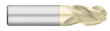 0.7500" (3/4) Cutter DIA x 1.7500" (1-3/4) Length of Cut Carbide Ball End Mill for Aluminum, 3 Flutes, Uncoated  TITAN USA  SKU TITUS1-TC63122