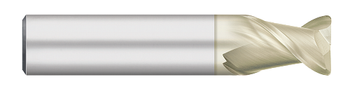 0.1875" (3/16) Cutter DIA x 0.0300" Radius x 0.3750" (3/8) Length of Cut Carbide Corner Radius End Mill for Aluminum, 2 Flutes, Zrn Coated  TITAN USA  SKU TITUS1-TC62467