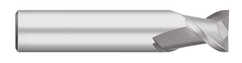 0.1250" (1/8) Cutter DIA x 0.2500" (1/4) Length of Cut Carbide Square End Mill for Aluminum, 2 Flutes, Uncoated  TITAN USA  SKU TITUS1-TC62000