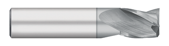 0.0156" (1/64) Cutter DIA x 0.0230" Length of Cut Carbide Square End Mill, 3 Flutes, TiCN Coated