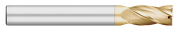 1.0000" (1) Cutter DIA x 2.2500" (2-1/4) Length of Cut Carbide Square End Mill, 4 Flutes, TiN Coated  TITAN USA  SKU TITUS1-TC95688