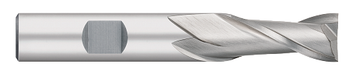 0.4375" (7/16) Cutter DIA x 0.8125" (13/16) Length of Cut Cobalt Square End Mill, 2 Flutes, Uncoated