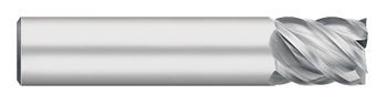 0.4375" (7/16) Cutter DIA x 0.6250" (5/8) Length of Cut Carbide Square End Mill, 5 Flutes, Uncoated