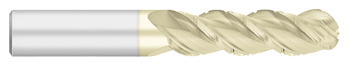 0.3125" (5/16) Cutter DIA x 1.3750" (1-3/8) Length of Cut Carbide Ball End Mill for Aluminum Chipbreaker, 3 Flutes, ZrN Coated  TITAN USA  SKU TITUS1-TC67482