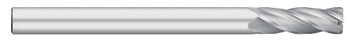 0.2500" (1/4) Cutter DIA x 0.0200" Radius x 1.5000" (1-1/2) Length of Cut Carbide Corner Radius End Mill, 4 Flutes, Uncoated  TITAN USA  SKU TITUS1-TC74513