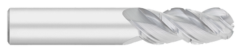 0.3750" (3/8) Cutter DIA x 1.0000" (1) Length of Cut Carbide Ball End Mill for Aluminum Chipbreaker, 3 Flutes, Uncoated  TITAN USA  SKU TITUS1-TC67456
