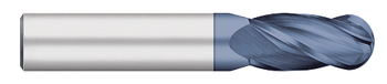 0.0938" Cutter DIA x 0.3750" (3/8) Length of Cut Carbide Ball End Mill, 4 Flutes, AlTiN Coated  TITAN USA  SKU TITUS1-TC65141