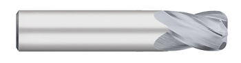 0.5000" (1/2) Cutter DIA x 0.0900" Radius x 0.6250" (5/8) Length of Cut Carbide Corner Radius End Mill, 4 Flutes, Uncoated  TITAN USA  SKU TITUS1-TC73856