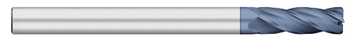 0.5000" (1/2) Cutter DIA x 0.1250" (1/8) Radius x 3.0000" (3) Length of Cut Carbide Corner Radius End Mill, 4 Flutes, AlTiN Coated  TITAN USA  SKU TITUS1-TC74645