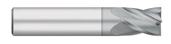 0.0156" (1/64) Cutter DIA x 0.0230" Length of Cut Carbide Square End Mill, 4 Flutes, TiCN Coated