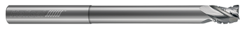 3 FL - Corner Radius - 35° Helix - 0.7500" (3/4) Cutter DIA x 0.7500" (3/4) Shank DIA x 0.0300" Radius x 1.0000" (1) LOC x 4.0000" (4) OAL x 2.0000" (2) Reach - Uncoated