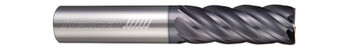 5 FL - Corner Radius - 0.2500" (1/4) Cutter DIA x 0.2500" (1/4) Shank DIA x 0.0100" Radius x 1.2500" (1-1/4) LOC x 3.0000" (3) OAL - APLUS Coated  HELICAL  SKU HELSO1-82538