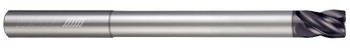 4 FL - Corner Radius - 1.0000" (1) Cutter DIA x 1.0000" (1) Shank DIA x 0.0900" Radius x 1.2500" (1-1/4) LOC x 6.0000" (6) OAL x 2.6250" (2-5/8) Reach - APLUS Coated  HELICAL  SKU HELSO1-53408