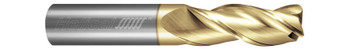 3 FL - Corner Radius - 35Â¡ Helix - 0.5000" (1/2) Cutter DIA x 0.5000" (1/2) Shank DIA x 0.0100" Radius x 2.0000" (2) LOC x 4.0000" (4) OAL - ZPLUS Coated  HELICAL  SKU HELSO1-88040