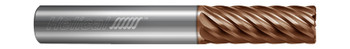 8 FL - Corner Radius - 0.7500" (3/4) Cutter DIA x 0.7500" (3/4) Shank DIA x 0.0900" Radius x 3.2500" (3-1/4) LOC x 6.0000" (6) OAL - TPLUS Coated  HELICAL  SKU HELSO1-87340