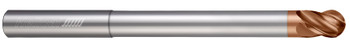 4 FL - Ball - 0.1250" (1/8) Cutter DIA x 0.1250" (1/8) Shank DIA x 0.1562" (5/32) LOC x 3.0000" (3) OAL x 1.0000" (1) Reach - TPLUS Coated  HELICAL  SKU HELSO1-86879