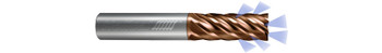 6 FL - Square - 0.2500" (1/4) Cutter DIA x 0.2500" (1/4) Shank DIA x 0.5000" (1/2) LOC x 2.5000" (2-1/2) OAL  - TPLUS Coated, 84306