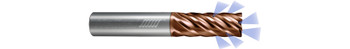 6 FL - Corner Radius - 0.5000" (1/2) Cutter DIA x 0.5000" (1/2) Shank DIA x 0.0300" Radius x 1.0000" (1) LOC x 3.0000" (3) OAL - TPLUS Coated, 84320  HELICAL  SKU HELSO1-84320