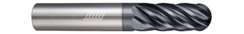 6 FL - Ball - 0.2500" (1/4) Cutter DIA x 0.2500" (1/4) Shank DIA x 1.2500" (1-1/4) LOC x 3.0000" (3) OAL  - APLUS Coated, 87237