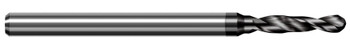 0.1250" (1/8) Drill DIA x 0.8400" Flute Length - 2 FL - Amorphous Diamond Coated Â– HARVEY TOOL Â– SKU HARTO1-DDB1250-C4