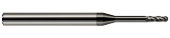 4 FL - 0.0200" (.5 mm) Cutter DIA x 0.0600" LOC x 0.1700" Reach - Amorphous Diamond Coated, 76820-C4  HARVEY TOOL  SKU HARTO1-76820-C4