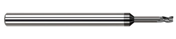 3 FL - 0.0200" (.5 mm) Cutter DIA x 0.0300" LOC x 0.1200" Reach - Amorphous Diamond Coated, 937020-C4  HARVEY TOOL  SKU HARTO1-937020-C4