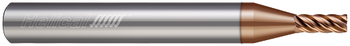 5 FL - Corner Radius - 4.000 mm Cutter DIA x 6.000 mm Shank DIA x 0.500 mm Radius x 8.000 mm LOC x 63.000 mm OAL - TPLUS Coated  HELICAL  SKU HELSO1-89851