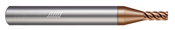 5 FL - Corner Radius - 0.1875" (3/16) Cutter DIA x 0.2500" (1/4) Shank DIA x 0.0100" Radius x 1.0000" (1) LOC x 3.0000" (3) OAL - TPLUS Coated  HELICAL  SKU HELSO1-90018