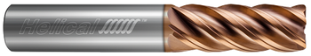 5 FL - Corner Radius - 25.000 mm Cutter DIA x 25.000 mm Shank DIA x 1.000 mm Radius x 50.000 mm LOC x 125.000 mm OAL - TPLUS Coated  HELICAL  SKU HELSO1-89889