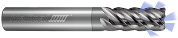 5 FL - Corner Radius - 0.3750" (3/8) Cutter DIA x 0.3750" (3/8) Shank DIA x 0.0300" Radius x 1.0000" (1) LOC x 3.0000" (3) OAL - NPLUS Coated, 89935  HELICAL  SKU HELSO1-89935