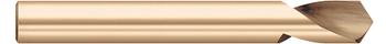 0.3750" (3/8) Drill DIA x 1.1250" (1-1/8) Flute Length- 120° - 2 FL - Gold Oxide Finish