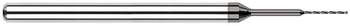 0.0118" (.3 mm) Drill DIA x 0.1800" Flute Length - 2 FL - Amorphous Diamond Coated Â– HARVEY TOOL Â– SKU HARTO1-20118-C4