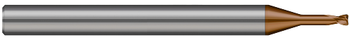 2 FL - 0.400 mm Cutter DIA x 0.050 mm Radius x 0.600 mm LOC x 2.000 mm Reach - Ti Hard Nano Coated