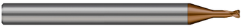 2 FL - 1.500 mm Cutter DIA x 0.150 mm Radius x 2.400 mm LOC x 6.000 mm Reach - Ti Hard Nano Coated