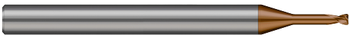 2 FL - 3.000 mm Cutter DIA x 0.300 mm Radius x 3.000 mm LOC x 20.000 mm Reach - Ti Hard Nano Coated  HARVEY TOOL  SKU HARTO1-680957-C12