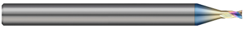 2 FL - 0.800 mm Cutter DIA x 1.200 mm LOC x 2.000 mm Reach - Amorphous Diamond Coated  HARVEY TOOL  SKU HARTO1-689518-C4