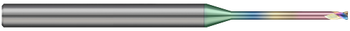 2 FL - 1.000 mm Cutter DIA x 0.200 mm Radius x 0.800 mm LOC x 10.000 mm Reach - Amorphous Diamond Coated Â– HARVEY TOOL Â– SKU HARTO1-685322-C4