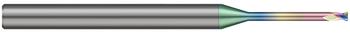 2 FL - 1.000 mm Cutter DIA x 0.200 mm Radius x 0.800 mm LOC x 8.000 mm Reach - Amorphous Diamond Coated  HARVEY TOOL  SKU HARTO1-685622-C4