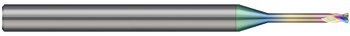 2 FL - 3.000 mm Cutter DIA x 0.300 mm Radius x 3.000 mm LOC x 20.000 mm Reach - Amorphous Diamond Coated