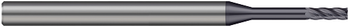 5 FL - 0.0200" (.5 mm) Cutter DIA x 0.0600" LOC x 0.1600" Reach - AlTiN Coated  HARVEY TOOL  SKU HARTO1-702220-C3