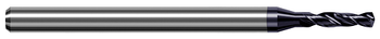 0.900 mm Drill DIA x 4.200 mm Flute Length - 2 FL - AlTiN Coated  HARVEY TOOL  SKU HARTO1-DHE0354-C3