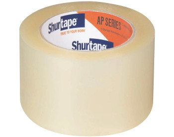 Shurtape AP 201 clear acrylic packaging tape, 48 mm x 100 m, 6-roll pack