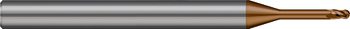 4 FL - 0.1250" (1/8) Cutter DIA x 0.1000" LOC x 1.0000" (1) Reach - Ti Hard Nano Coated, 675108-C12