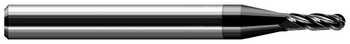4 FL - 0.1180" (3 mm) Cutter DIA x 0.3540" LOC  - Amorphous Diamond Coated, 74418-C4